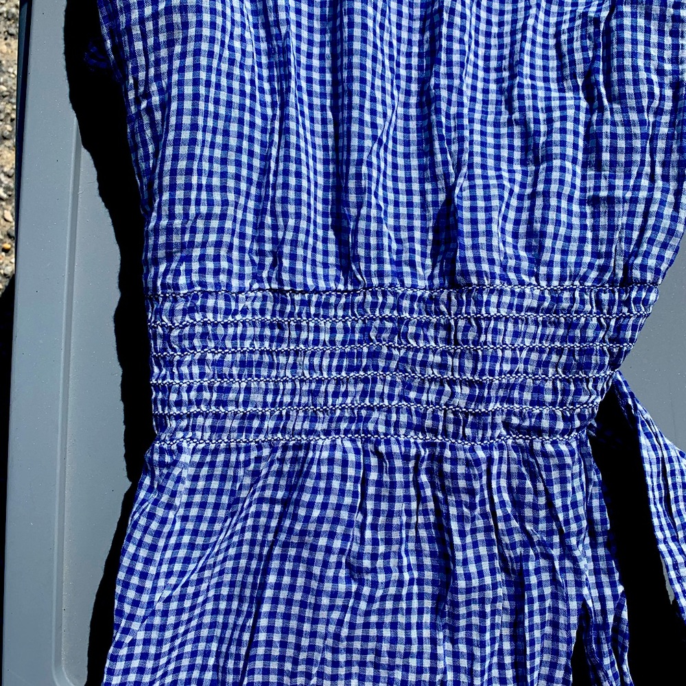 Ruffled Gingham top with tie belt